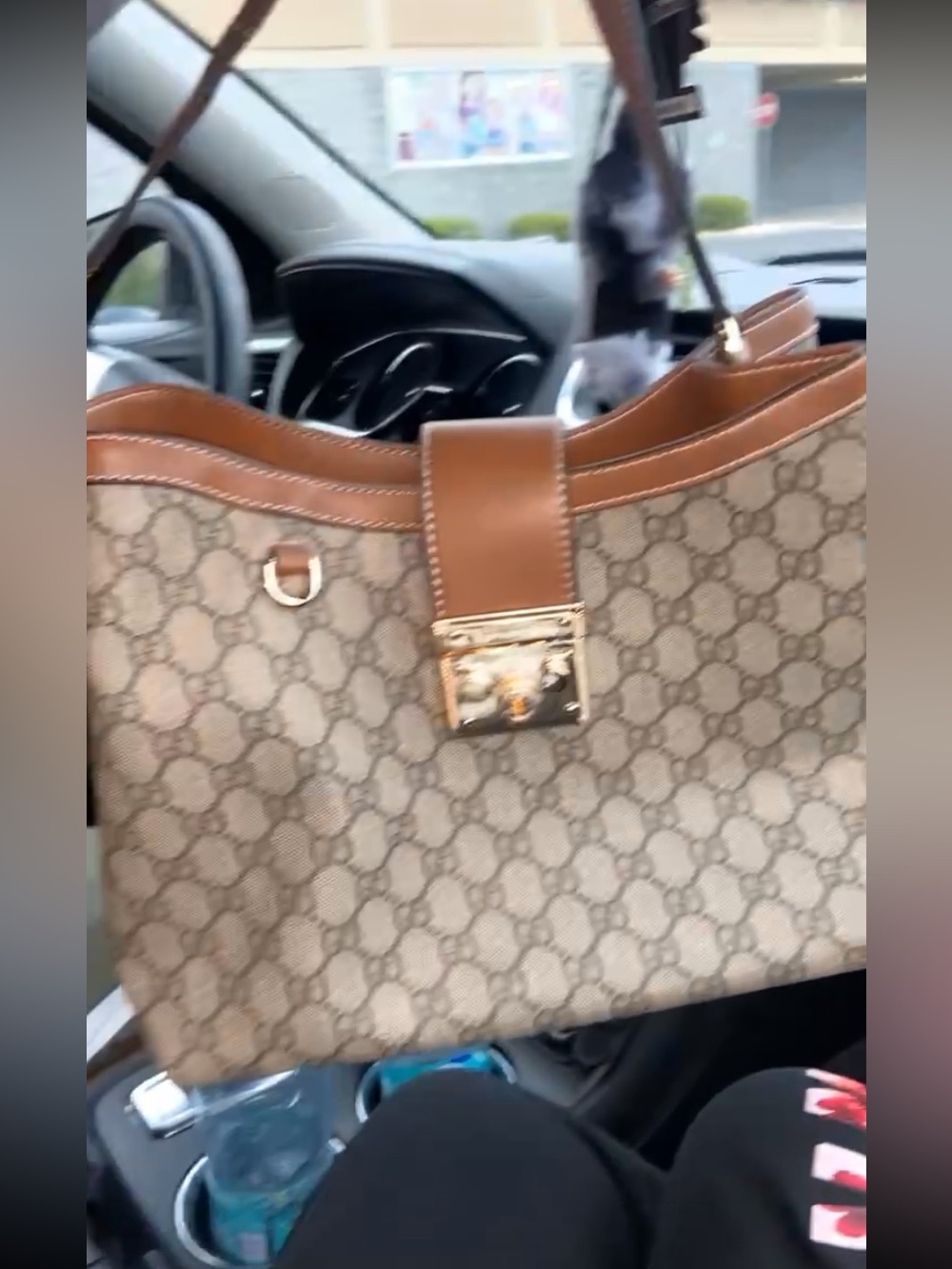 Luxury Monogram Tote Bag in Brown